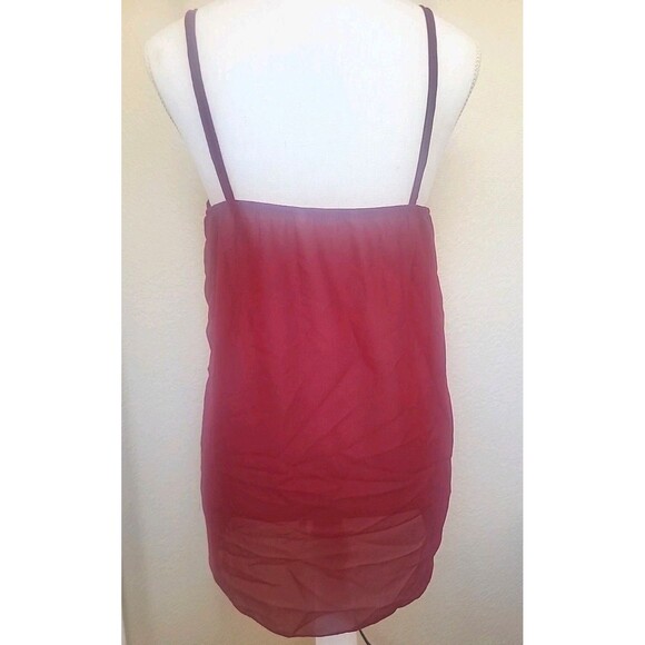 Womens Camisole Top Small Red Spaghetti  Strap Lace V Neck Femine Valentine's - Picture 2 of 6